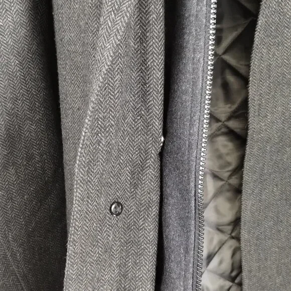 Lauren Ralph Lauren Lined Herringbone pattern Wool Blend Coat Size 46R